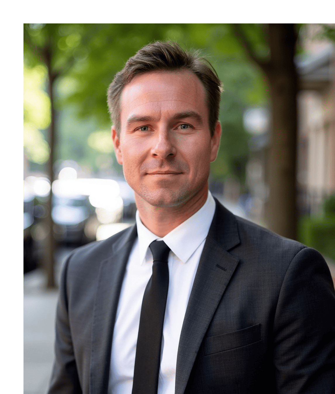Professional man with urban background