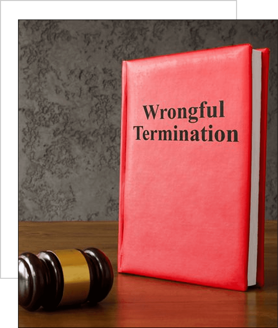 Legal book and gavel on table